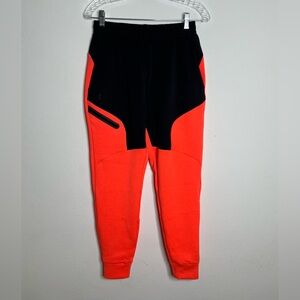 Mens Black and Orange Joggers